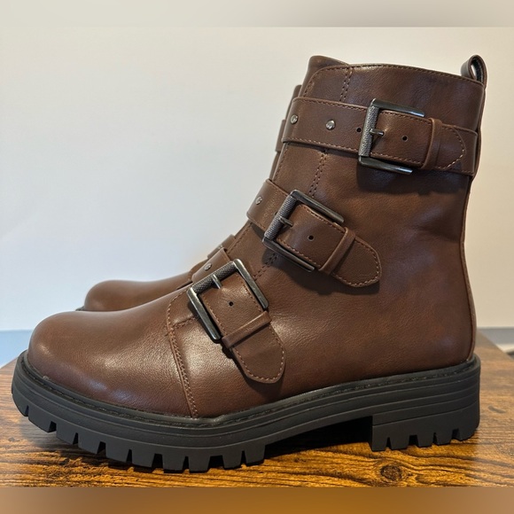 SO Womens Willaa Brown Combat Boots NWT Various Sizes - Picture 1 of 9